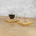 PAMA - Set of 2 Expresso Cup with Bamboo Coaster - Image 2
