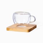 PAMA - Set of 2 Expresso Cup with Bamboo Coaster - Image 4