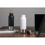 AVERSA - Hans Larsen RCS Recycled Stainless Steel Insulated Water Bottle - White - Image 3