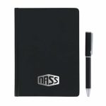 TOMAR - SANTHOME Set Of PU Thermo Notebook And Pen - Black - Image 3