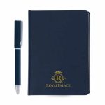 TOMAR - SANTHOME Set Of PU Thermo Notebook And Pen - Blue - Image 2