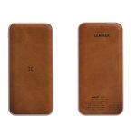 ALBECK - Recycled Leather 10000mAh PD Powerbank - White/Tan - Image 5