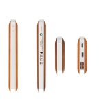 ALBECK - Recycled Leather 10000mAh PD Powerbank - White/Tan - Image 6