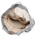 LORETTO - SANTHOME 2-in-1 Messenger & Tote Bag - Light Grey - Image 4