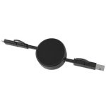 LECCO - @memorii Recycled 6-in-1 retractable Charging Cable - Black - Image 2