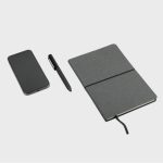 KOTEL - eco-neutral A5 Recycled Leather Soft Cover Notebook - Black - Image 2