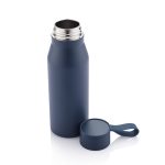 R-NEBRA - CHANGE Collection Recycled Stainless Steel Vacuum Bottle with Loop - Navy Blue - Image 2
