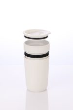 SAVONA - Hans Larsen Premium Ceramic Tumbler With Recycled Protective Sleeve - White - Image 2