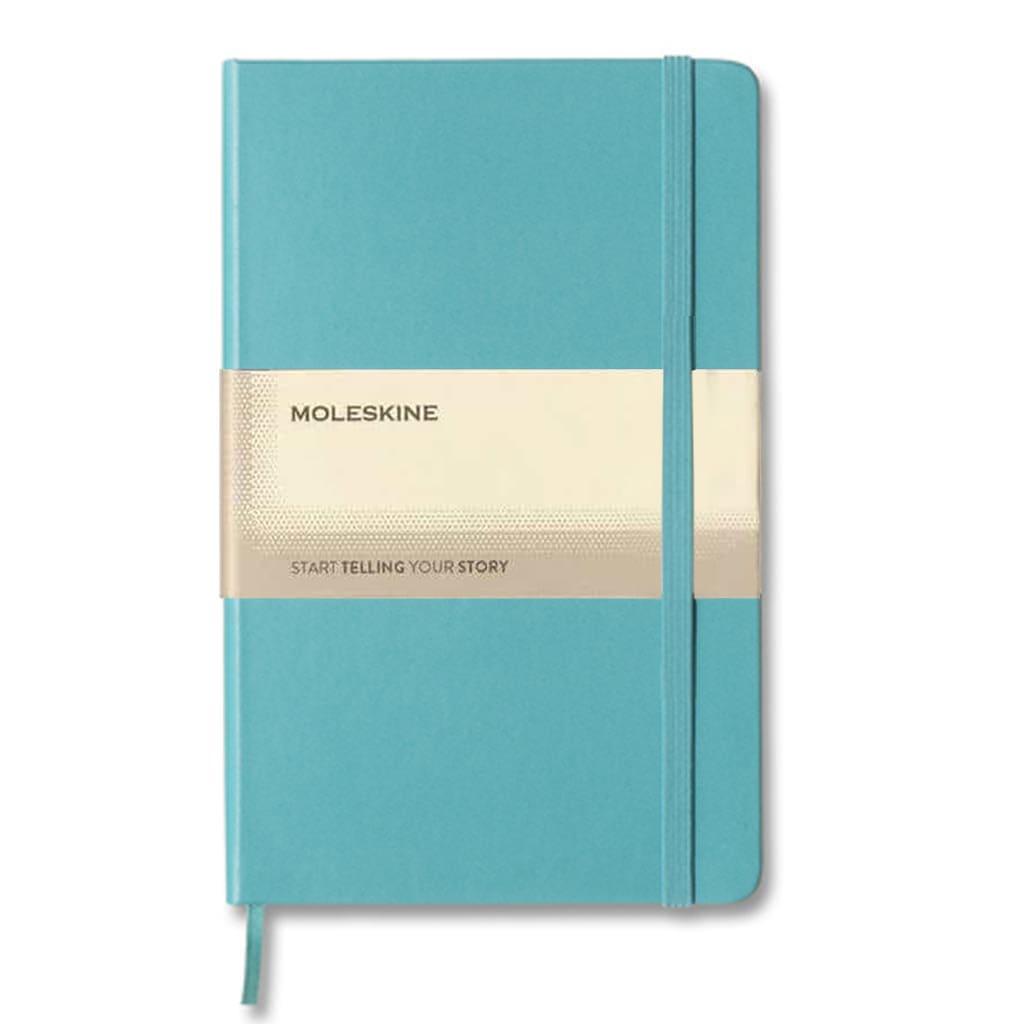 Moleskine Classic Large Ruled Hard Cover Notebook - Reef Blue Moleskine Classic Large Ruled Hard Cover Notebook - Reef Blue - Image 1