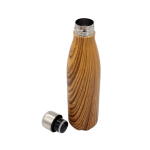GEYER - Hans Larsen Stainless Steel Water Bottle with Wood Print - Brown