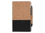 BORSA - eco-neutral A5 Cork Fabric Hard Cover Notebook and Pen Set - Black