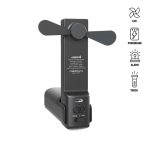 ZEPHYR - @memorii 4-in-1 Fan Powerbank, Safety Alarm & Torch - Black