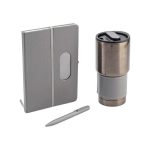 GIESSEN - Hans Larsen Gift Set of Tumbler, Notebook and Pen - Grey