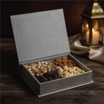 Luxury Grey Velvet Dry Fruit Box