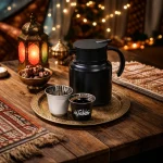 Gahwa Cups, Stainless Steel Arabic Coffee Cups, 80ml in White Carton Box - Image 2