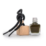 Hanging Car Diffuser Bottle with Bamboo Lid – Black Ice Fragrance - Image 2