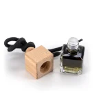 Hanging Car Diffuser Bottle with Bamboo Lid – Black Ice Fragrance - Image 3