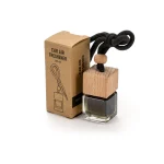 Hanging Car Diffuser Bottle with Bamboo Lid – Black Ice Fragrance - Image 5